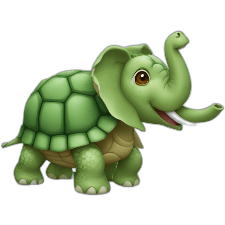 Tortue sur éléphant emoji