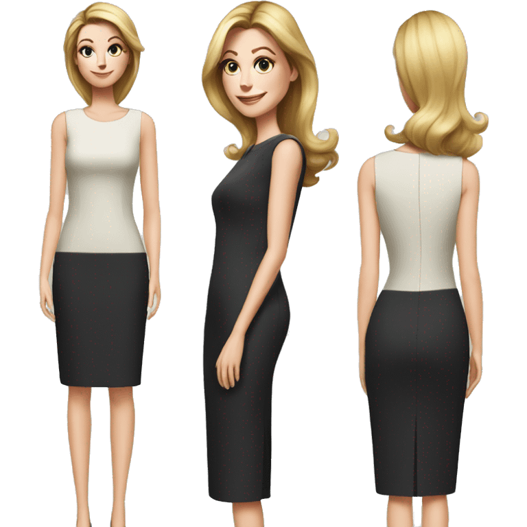 Claire Dunphy from Modern Family, Polished, tailored sheath dress, Mother, portrait emoji