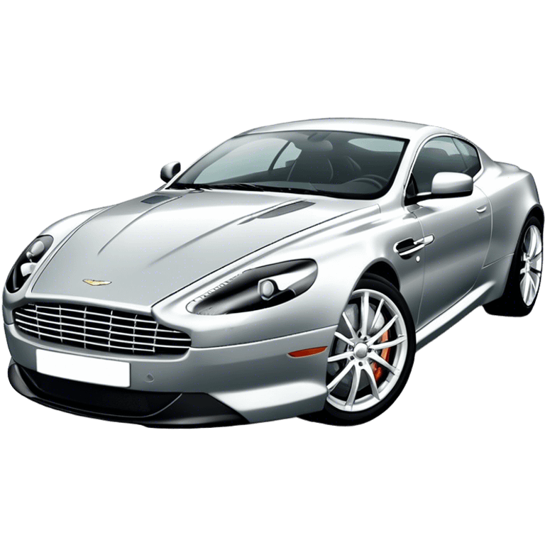 Aston Martin DB9 - Aston Martin (Model Year: 2016) (Iconic colour: Silver) emoji