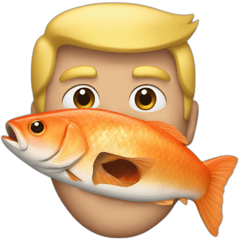 Donald trump eat fish emoji