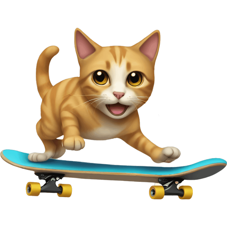 Cat on a skateboard emoji