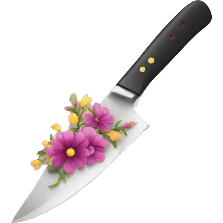 knife with flowers emoji