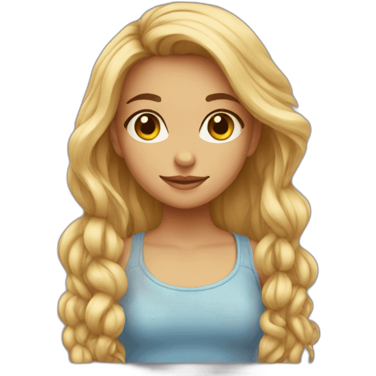 Girl, pretty,  emoji