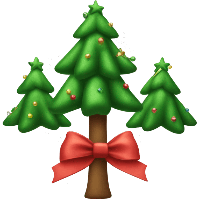 Christmas tree with bows emoji