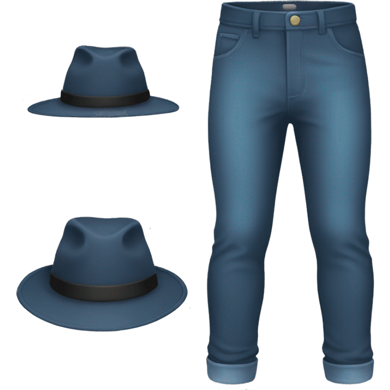 Pants with a hat emoji