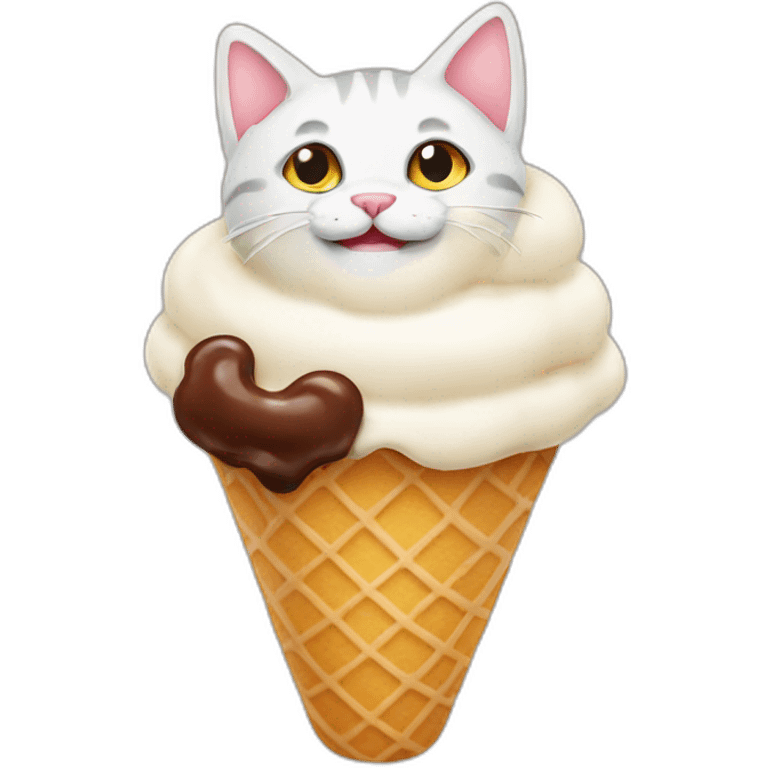 Ice cream cat emoji