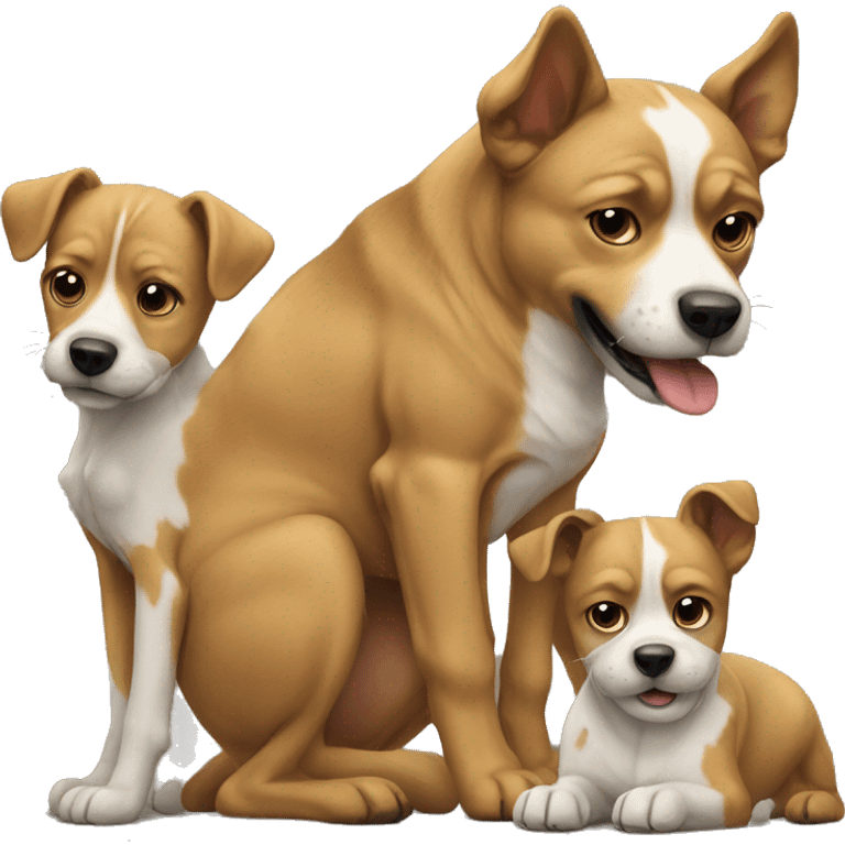 Dog on dog on dog on dog emoji