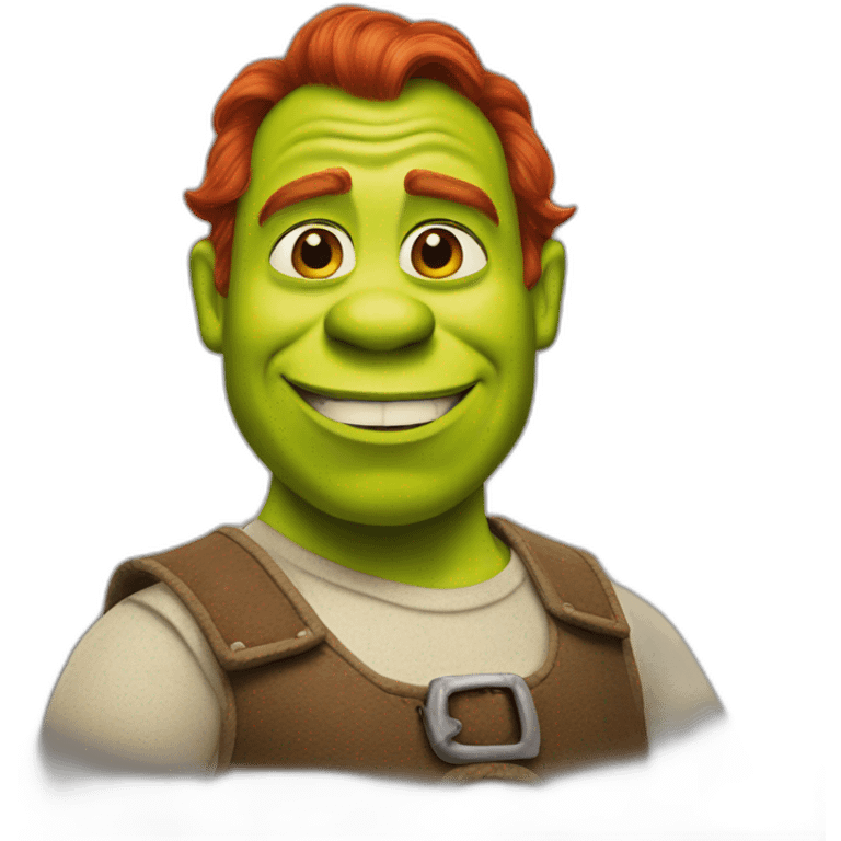 Shrek with red hair emoji