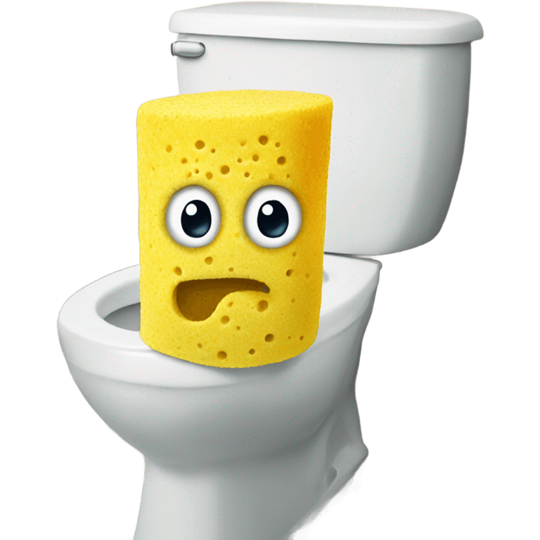 Sponge in a toilet emoji