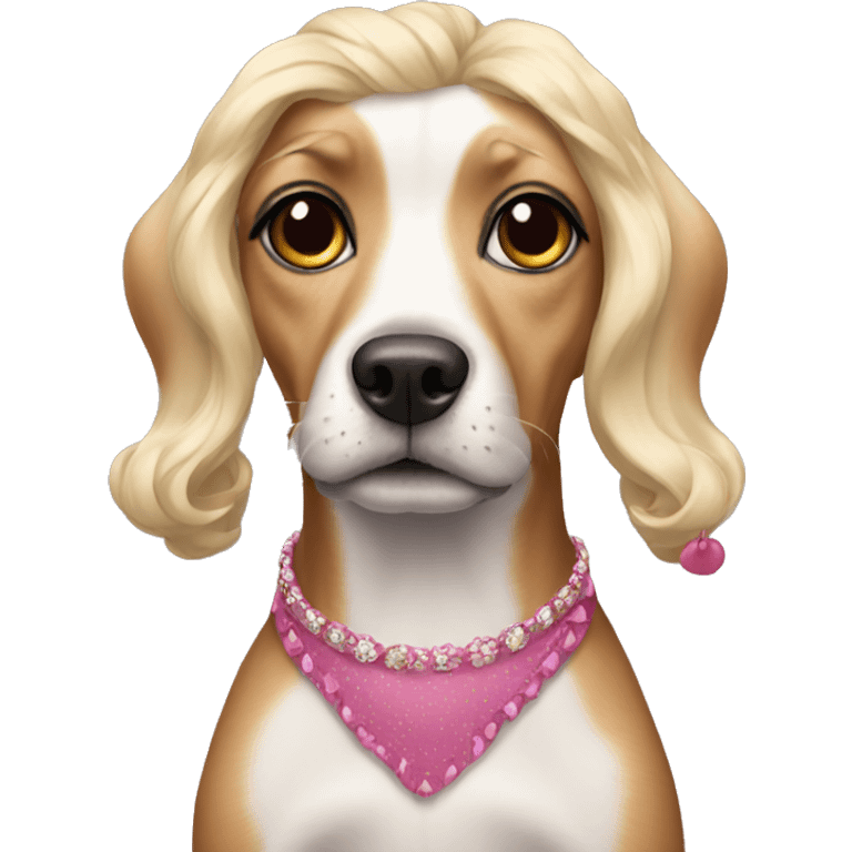 Dog in drag emoji