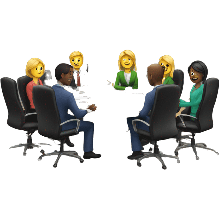 customer meeting in a board room emoji