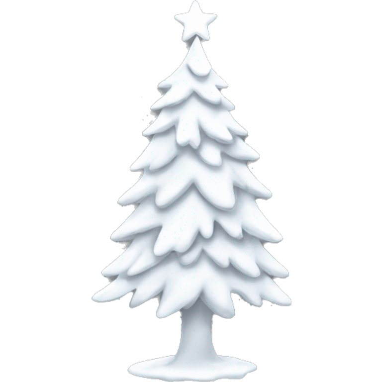 Christmas aesthetic white tree emoji