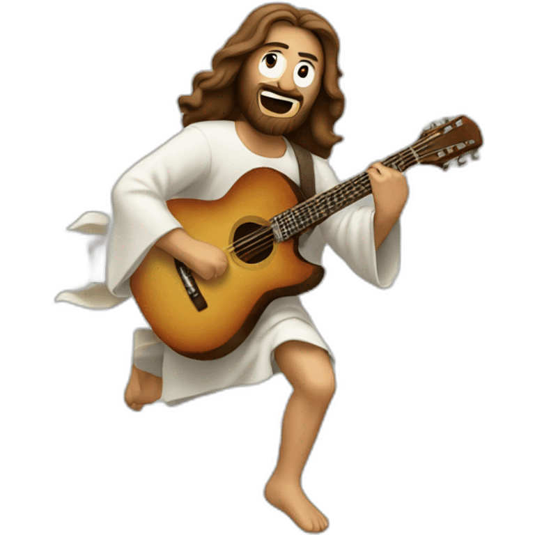 jesus smashing a guitar emoji