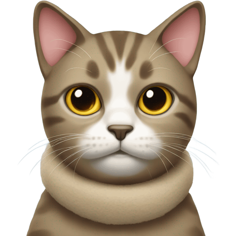 a cat with bo emoji