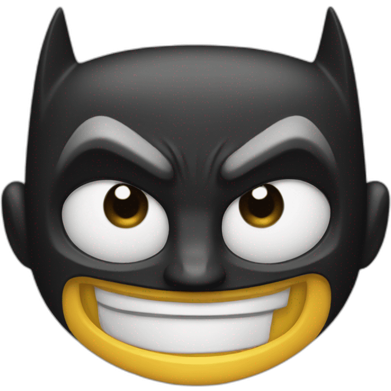 batman excited, eyes with no pupils emoji