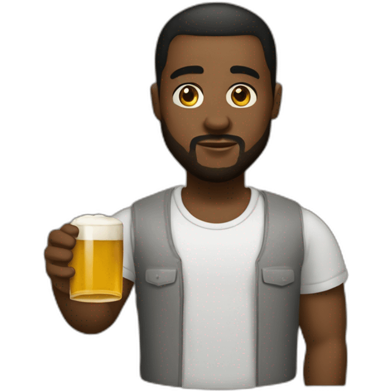 Kany west buvant une bières emoji