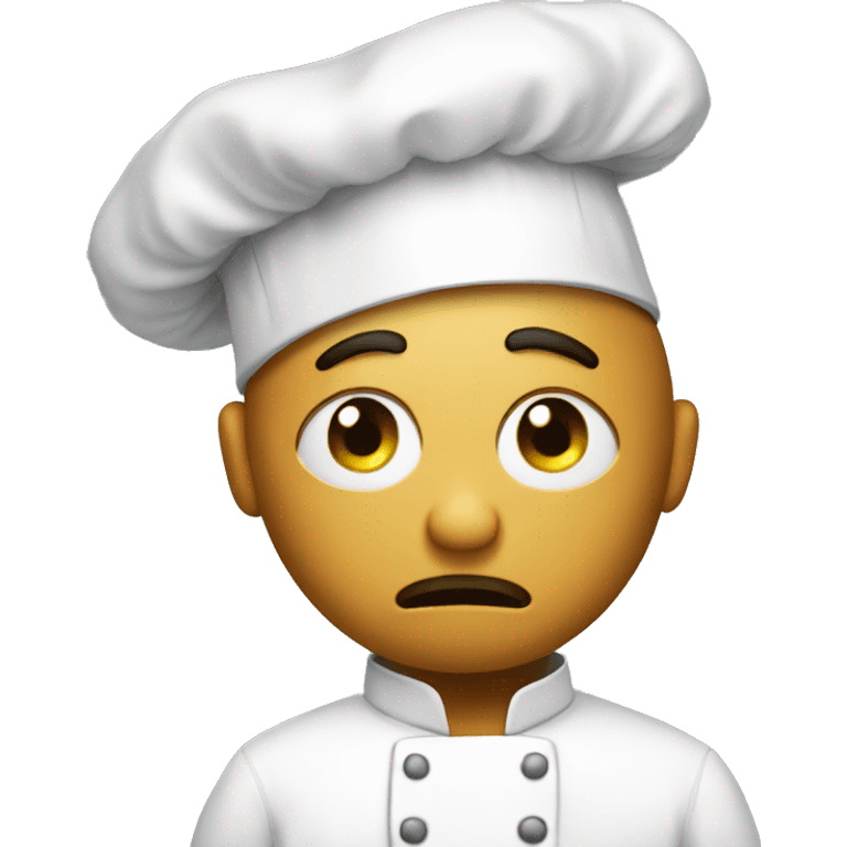 sad emoji with chef hat emoji