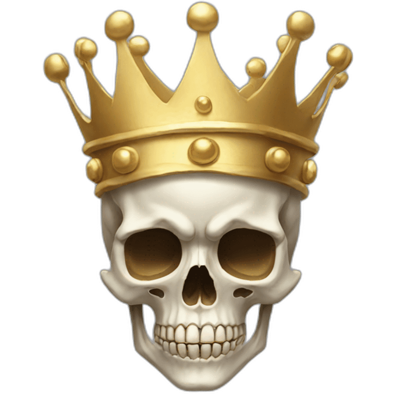 skull with gold crown emoji