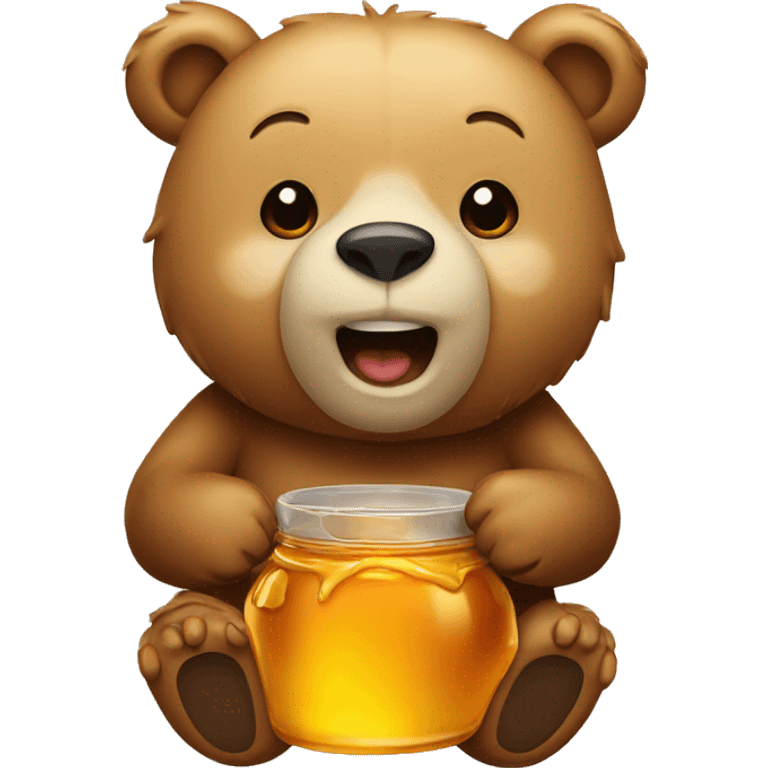 Bear with honey emoji