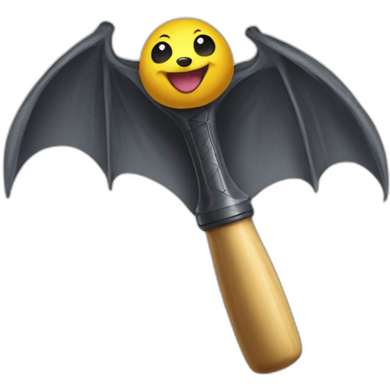 shuttle bat with shuttle cock emoji