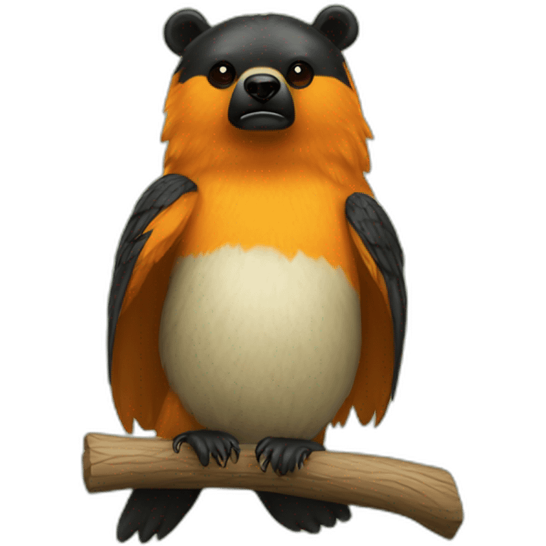 Bear mixed with Oriole emoji