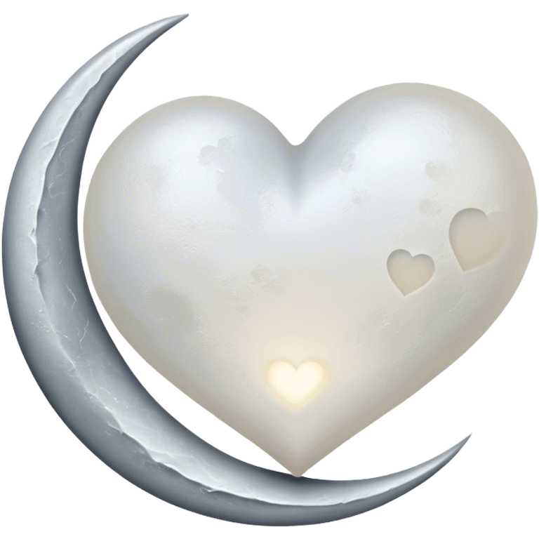 Heart on moon emoji