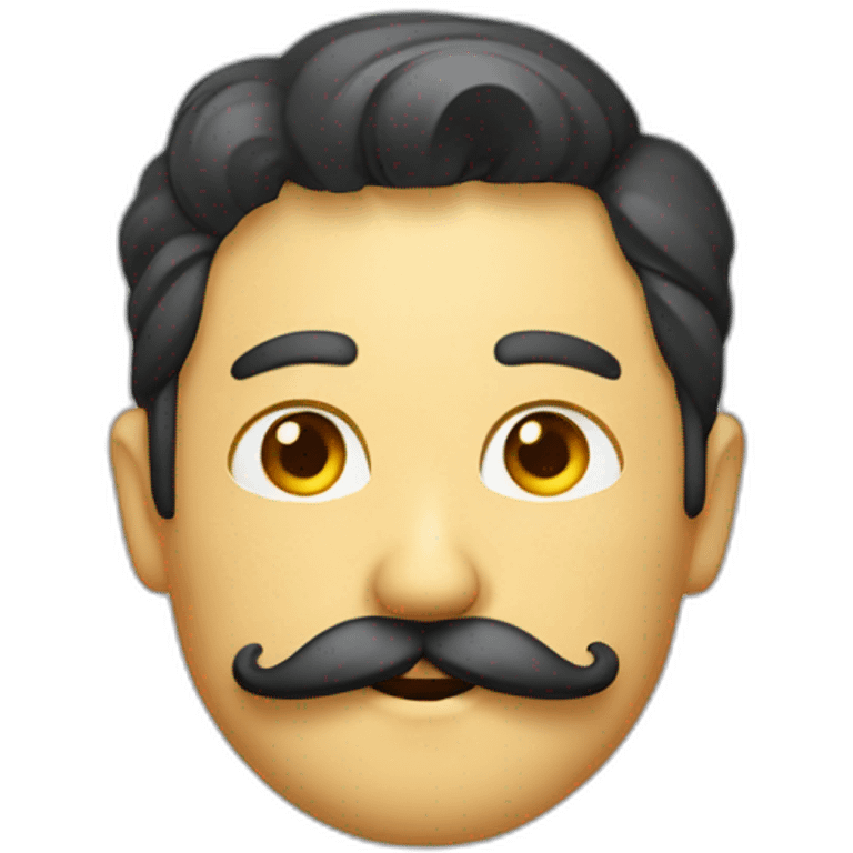 Homme moustache carré emoji