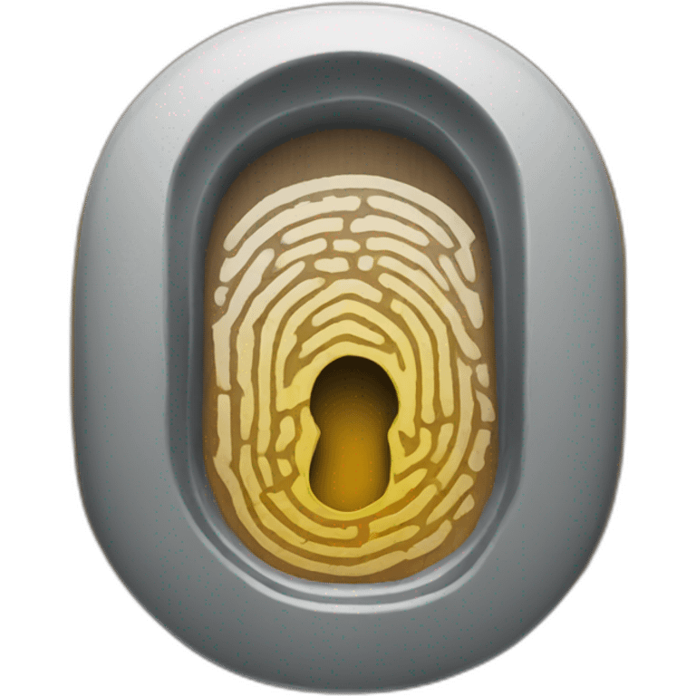 Fingerprint with a Keyhole emoji