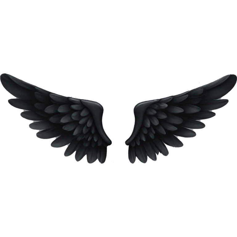 Black angel wings  emoji