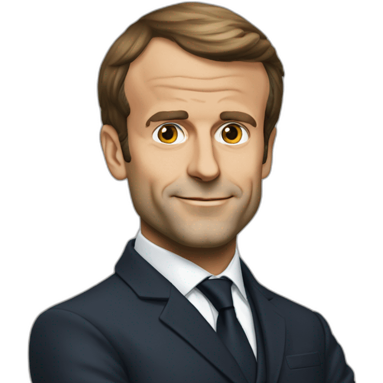 Emmanuel Macron qui bat emoji