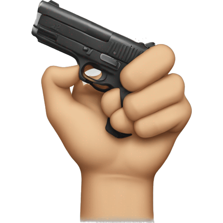 A hand As a gun emoji