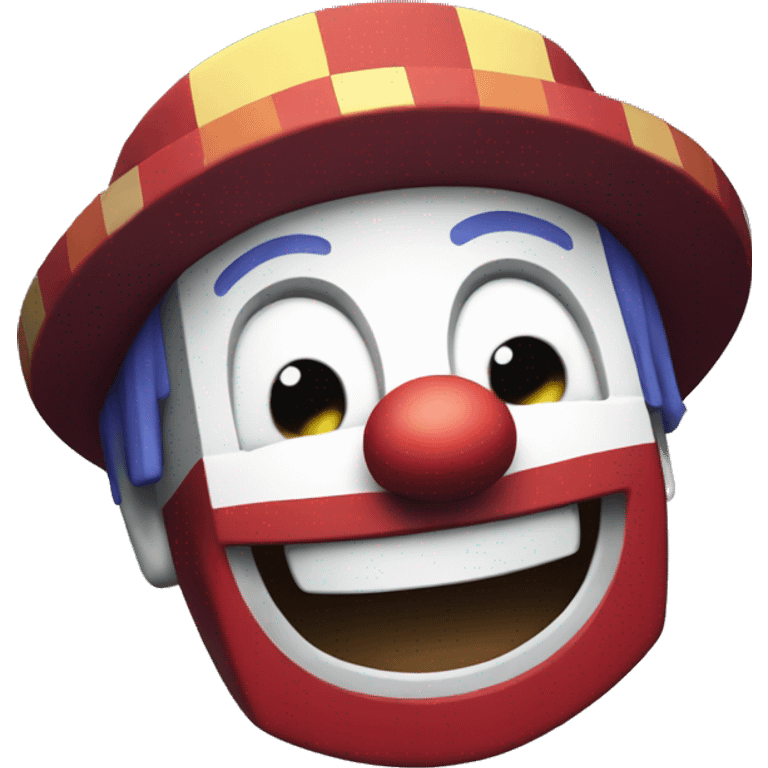 minecraft clown laughing emoji