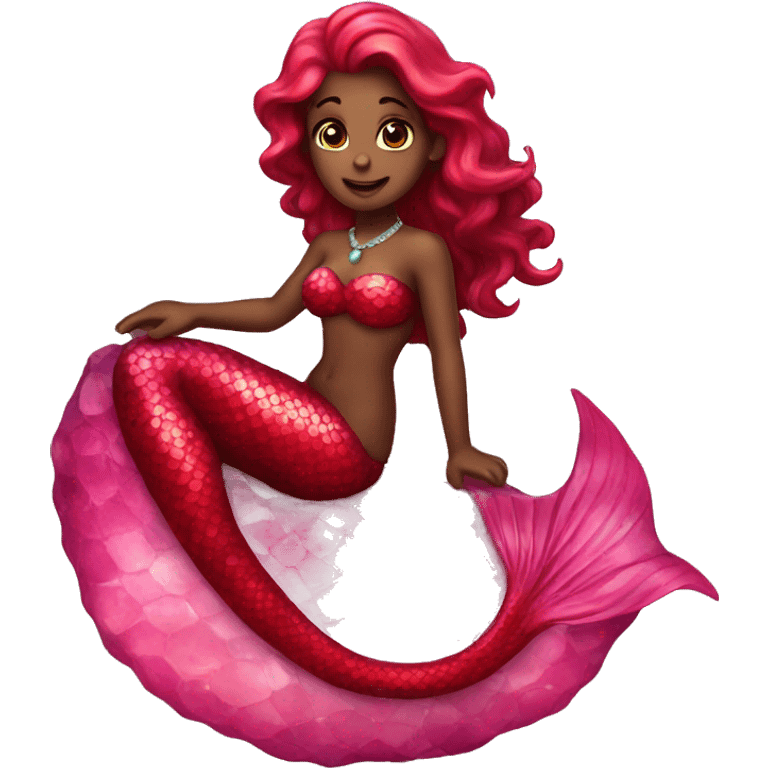 Mermaid made of rubies emoji