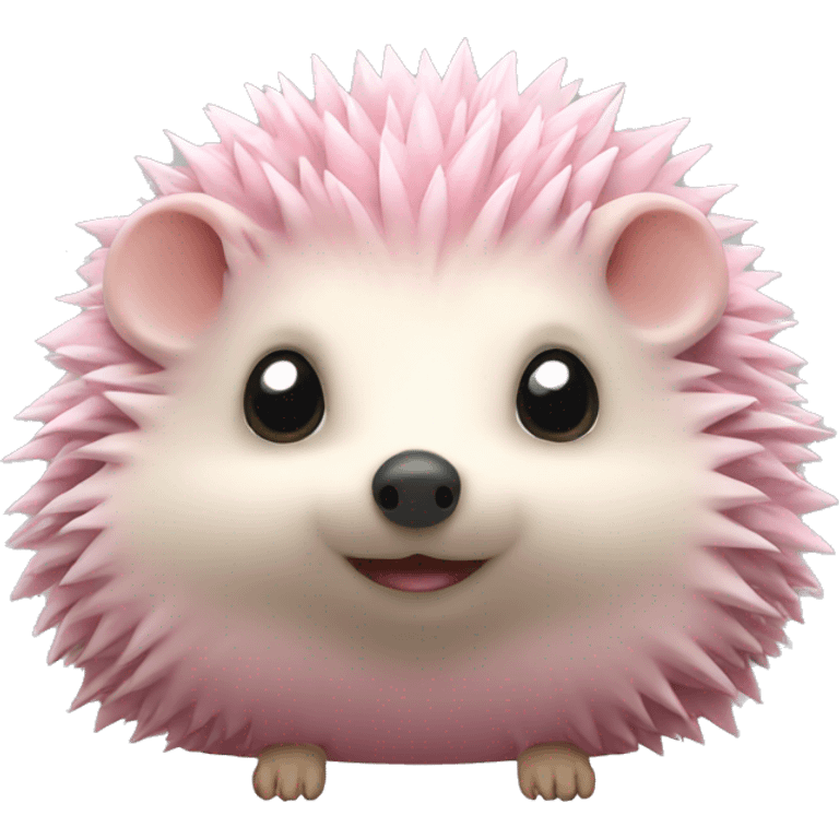 Hedgehog pink small bow emoji