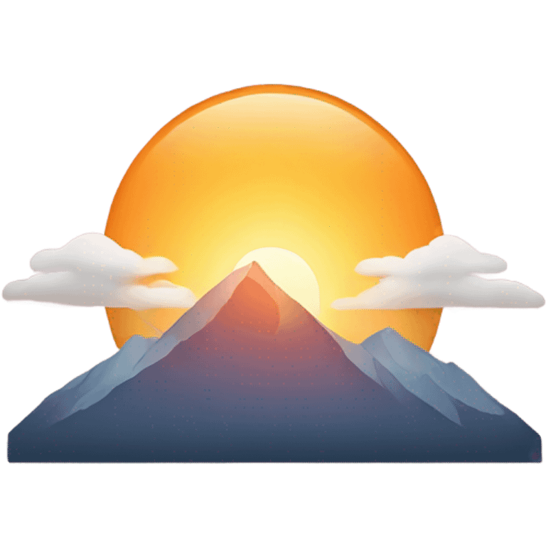 Sunrise over mountain emoji