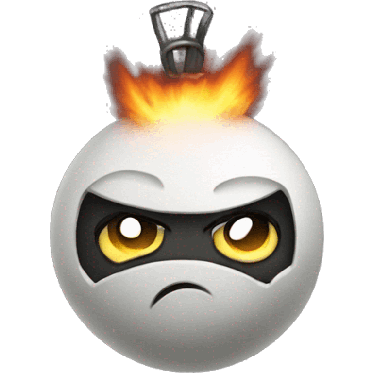 Cute angry bomb emoji