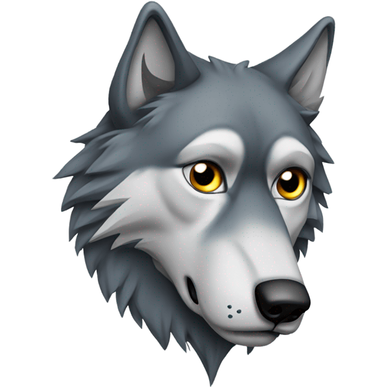 Wolf with tears emoji