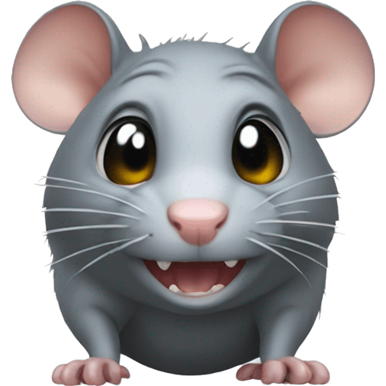 rat turning into glass emoji