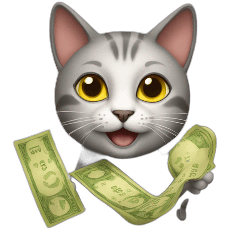 Cat winning lotto emoji