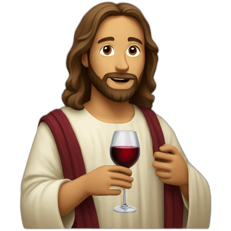 jesus drinking wine emoji