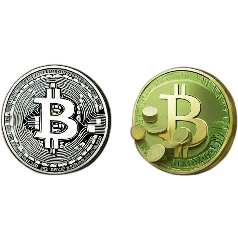 bitcoin vs money emoji