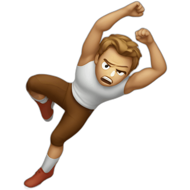 frustrated kicking can emoji