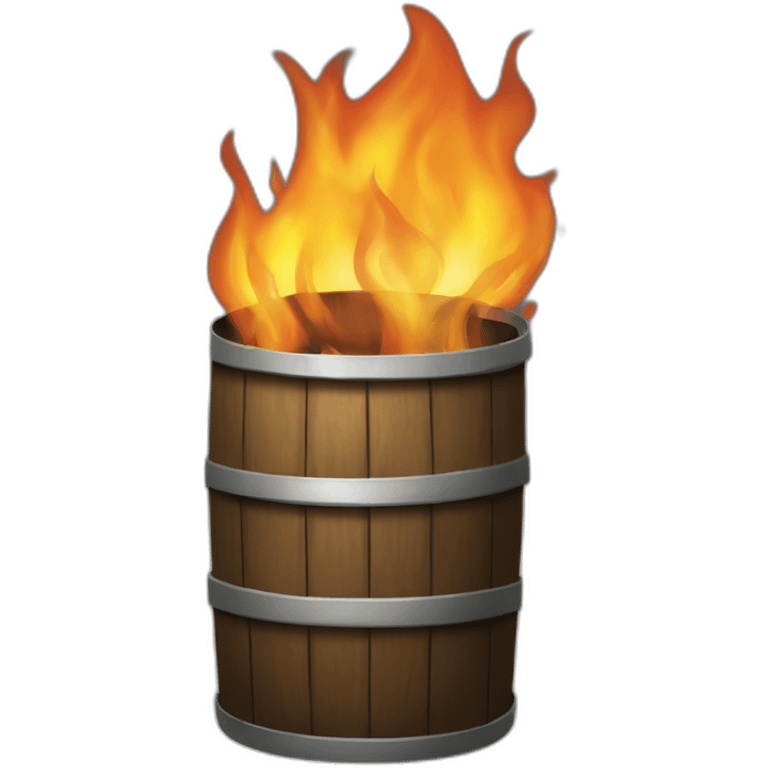 Burning barrel trash  emoji