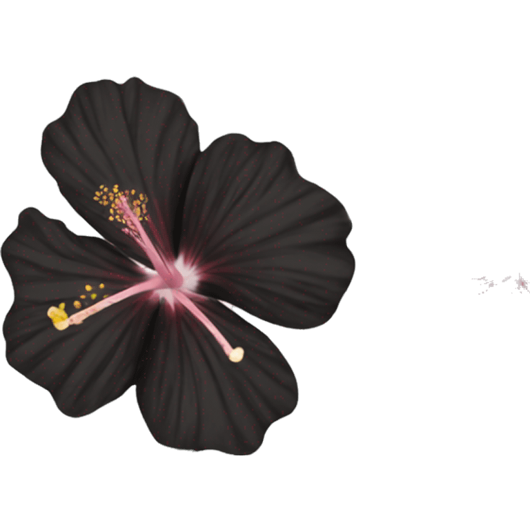 Black hibiscus emoji