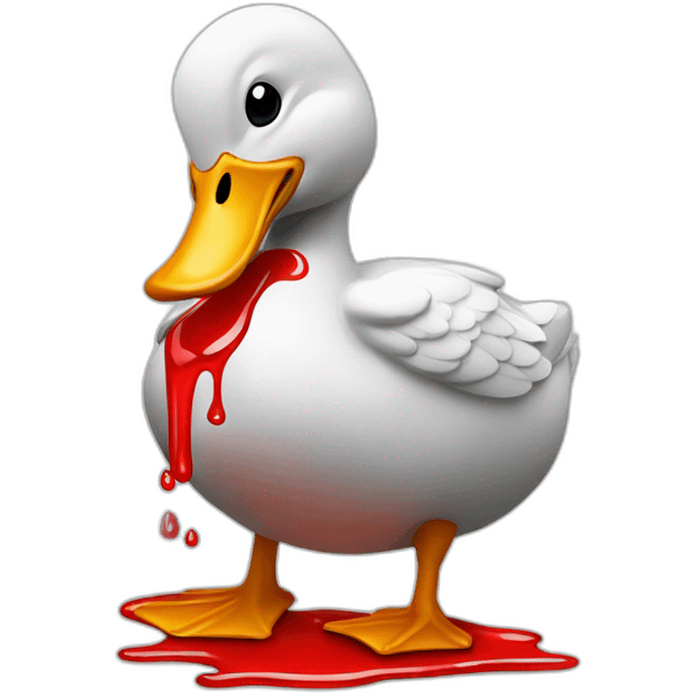 duck dripped in red emoji