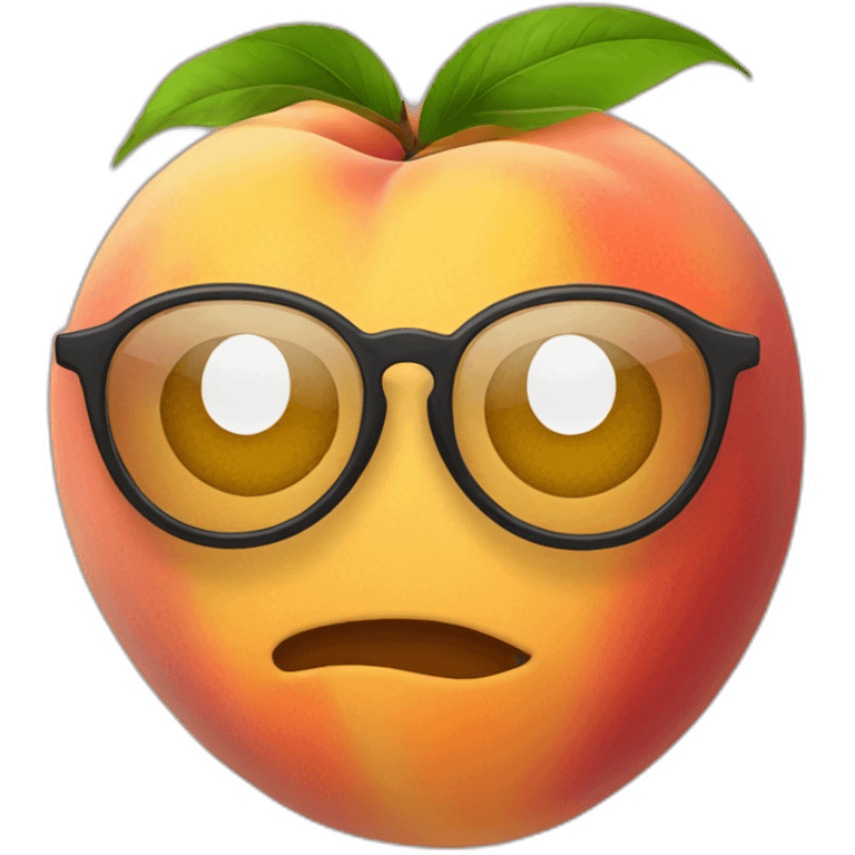 Peach with glasses emoji