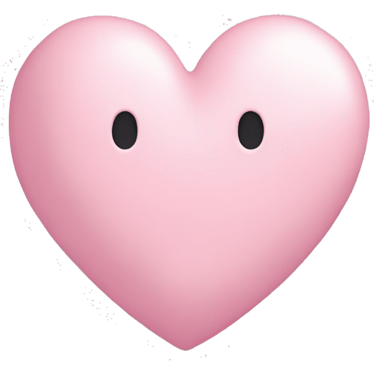 Pastel pink love heart  with no face please emoji