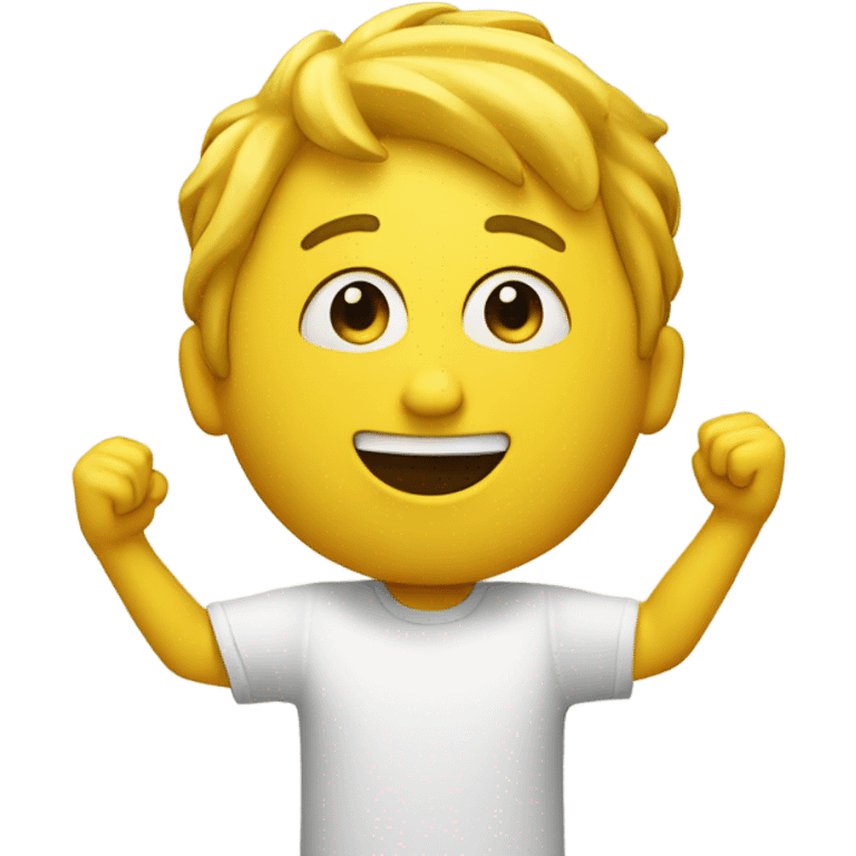 Yellow guy with hands up emoji