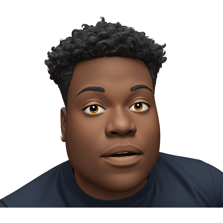 dark-skinned male portrait close-up emoji