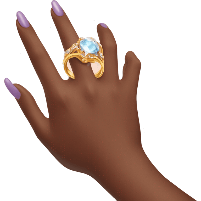 woman's hand with a magical ring in the ring finguer emoji